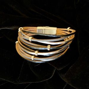 Leather wrap bracelet